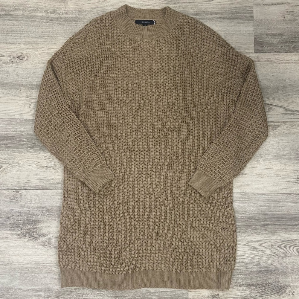 NWT Zesica Tan Brown Sweater Dress